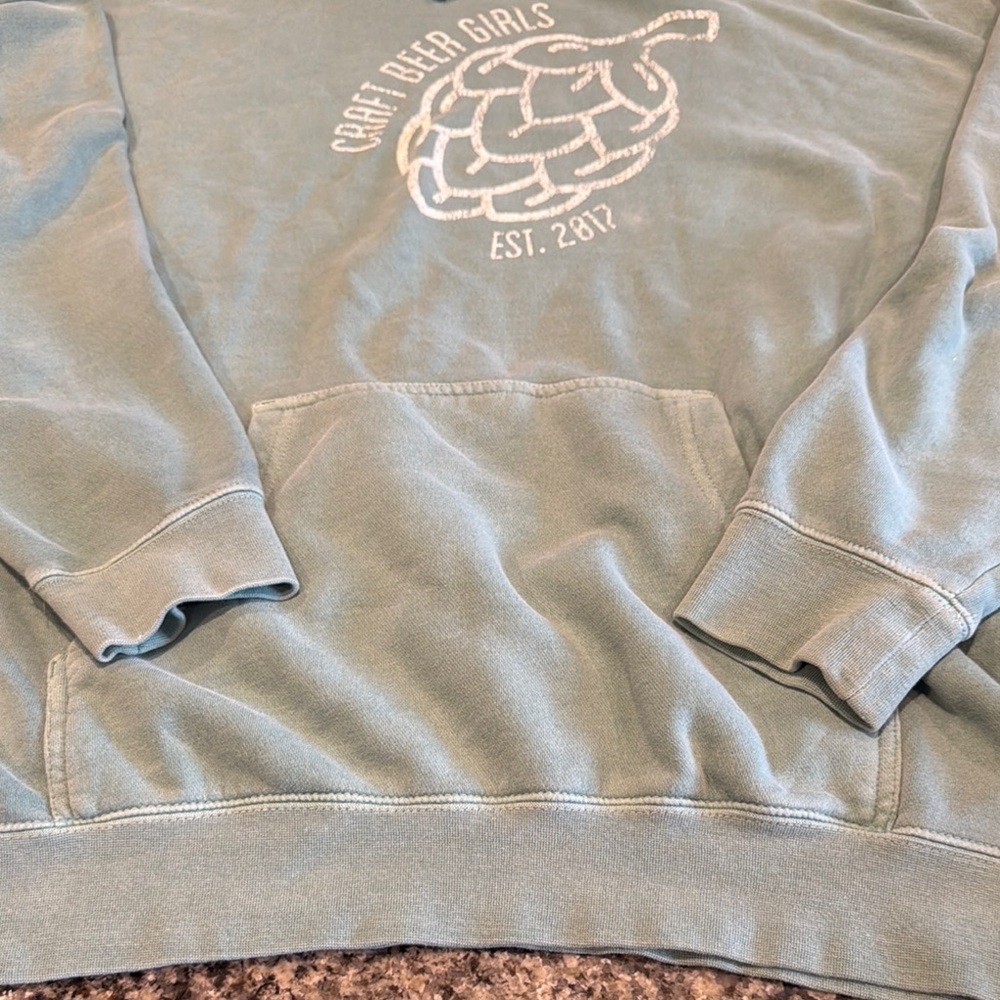 Craft Beer Girls light teal hoodie size 2XL - Picture 4 of 6